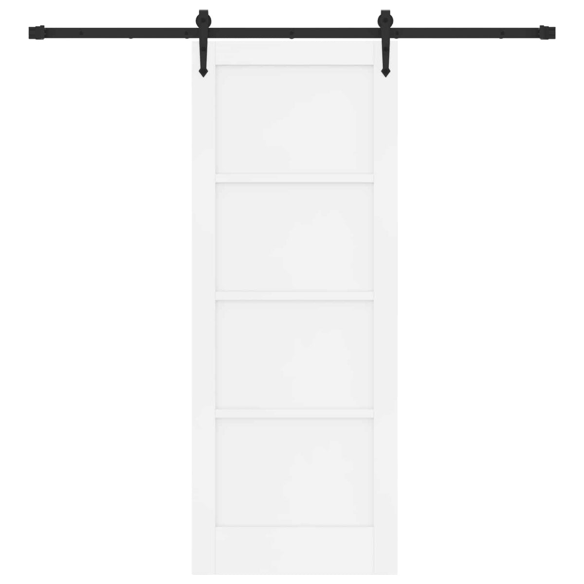 Sliding Door ORKDAL 78 x 202 cm Engineered Wood White and Black