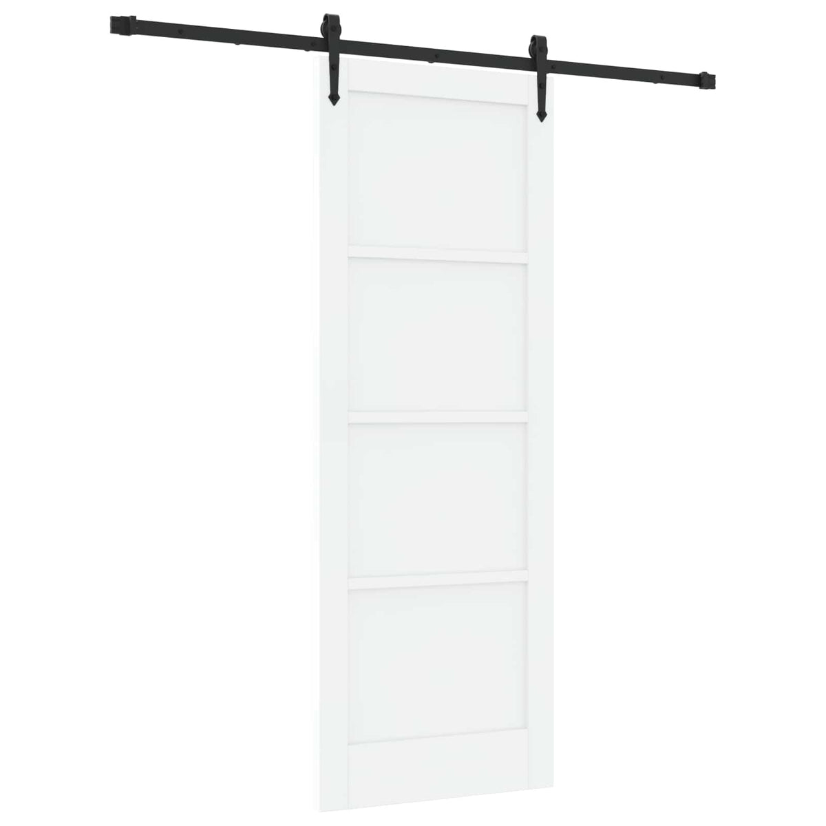 Sliding Door ORKDAL 78 x 211 cm Engineered Wood White and Black