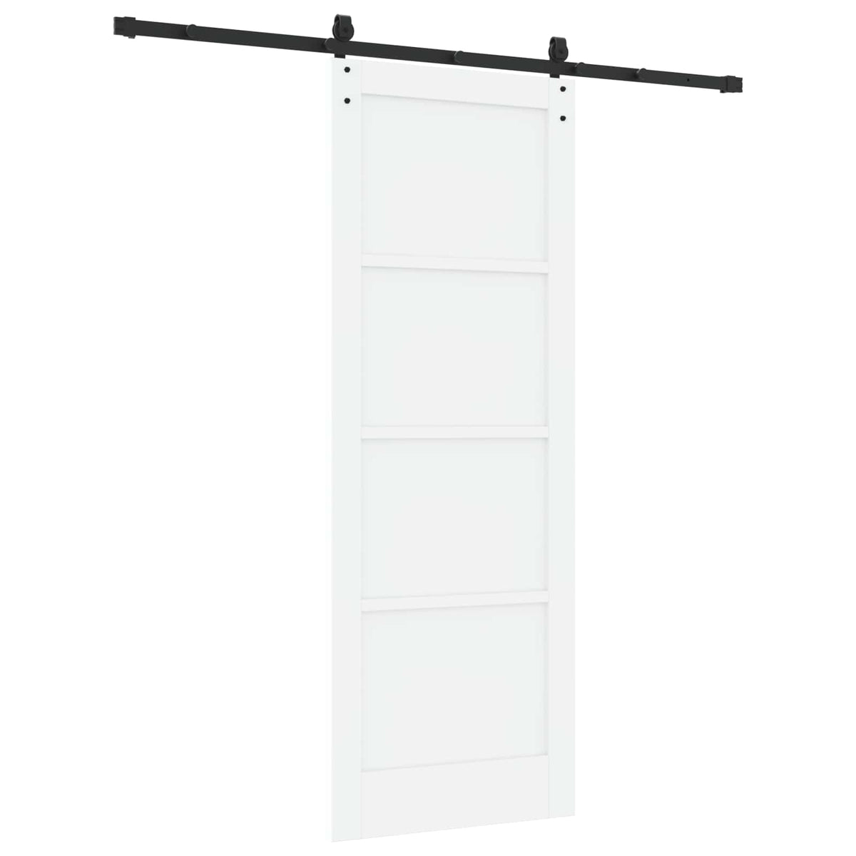 Sliding Door ORKDAL 78 x 211 cm Engineered Wood White and Black