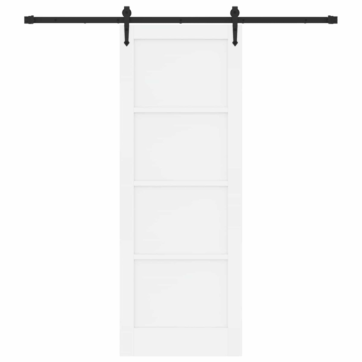 Sliding Door ORKDAL 78 x 211 cm Engineered Wood White and Black