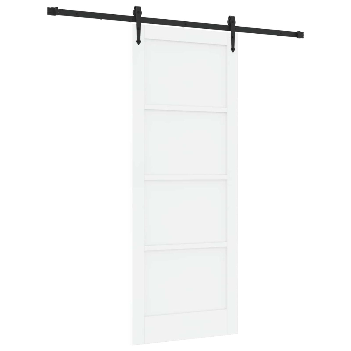 Sliding Door ORKDAL 83 x 211 cm Engineered Wood White and Black