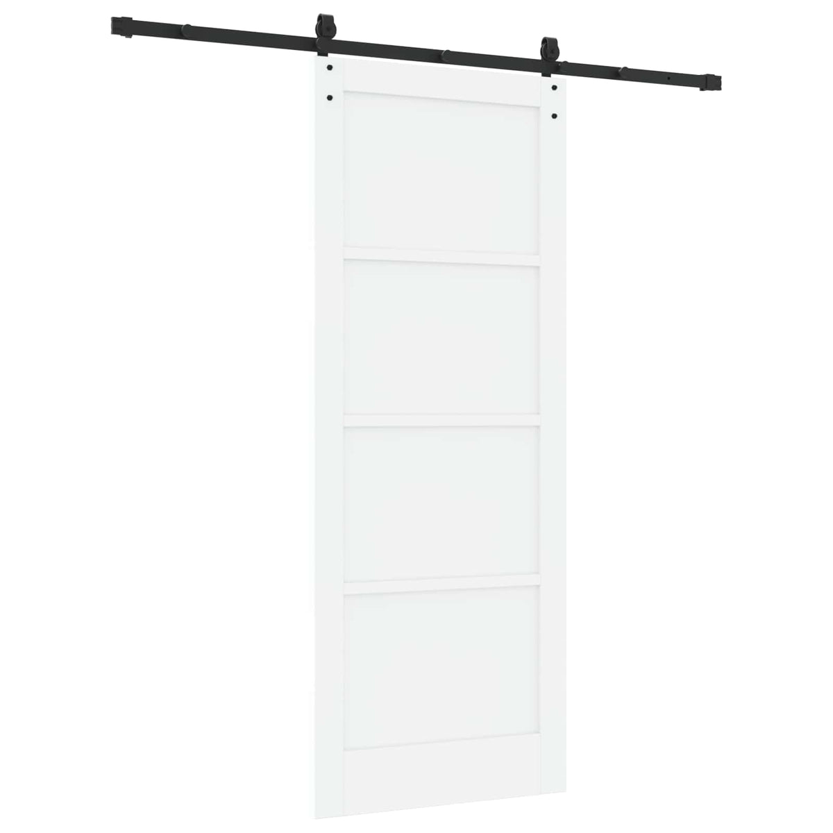Sliding Door ORKDAL 83 x 211 cm Engineered Wood White and Black