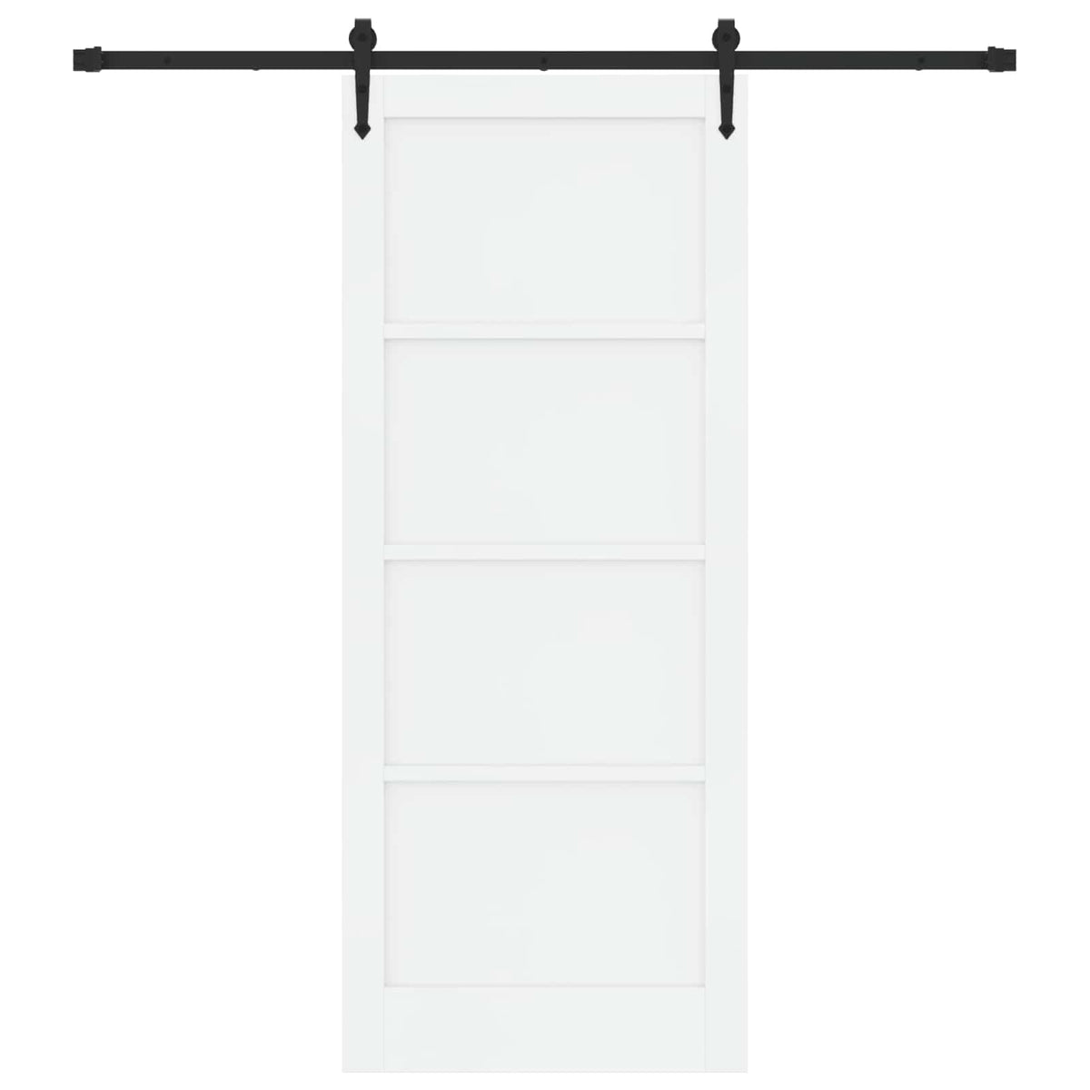 Sliding Door ORKDAL 86 x 211 cm Engineered Wood White and Black