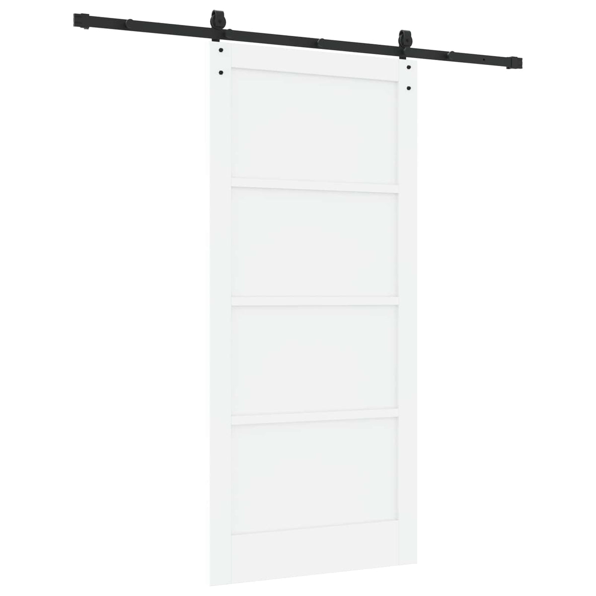 Sliding Door ORKDAL 93 x 202 cm Engineered Wood White and Black