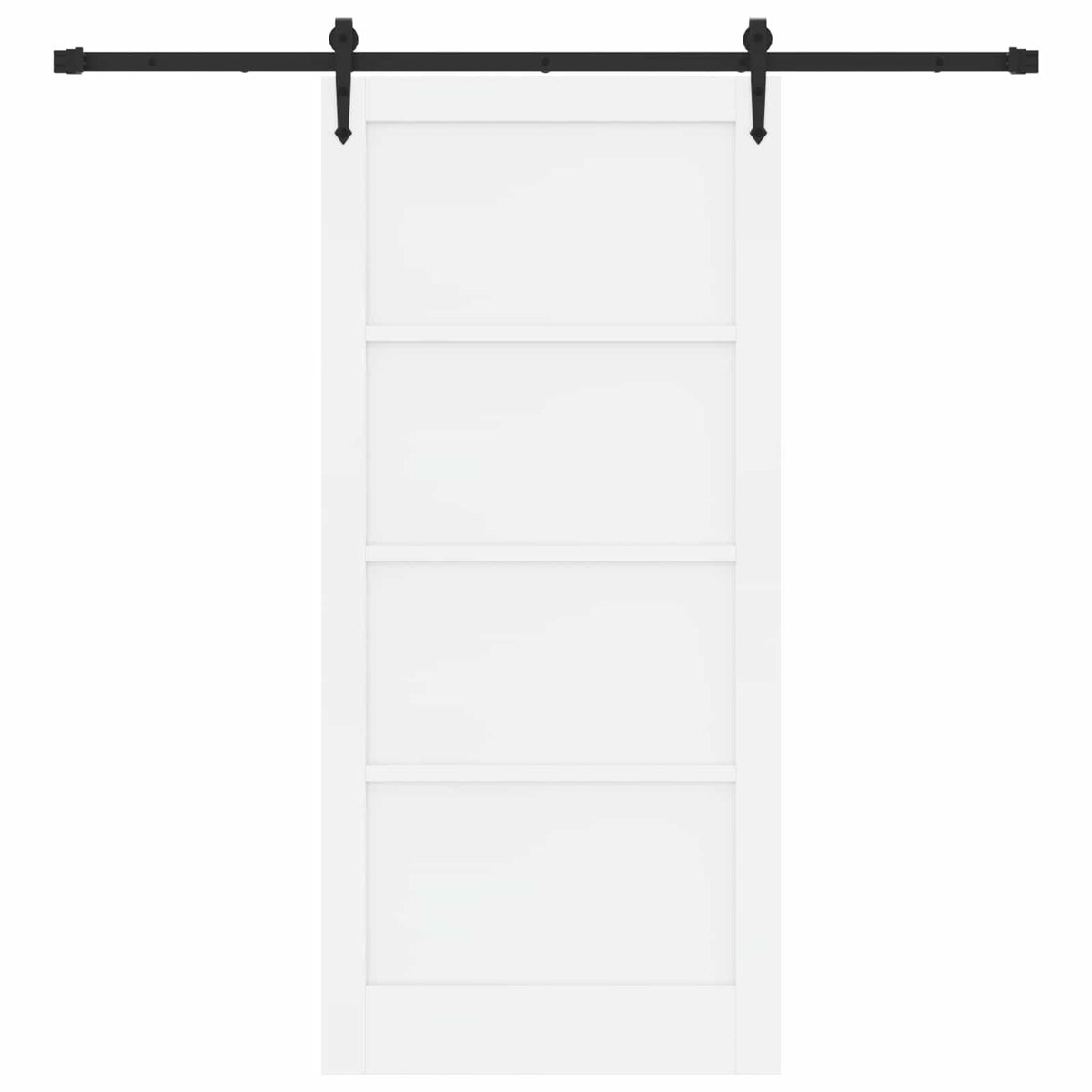 Sliding Door ORKDAL 93 x 202 cm Engineered Wood White and Black