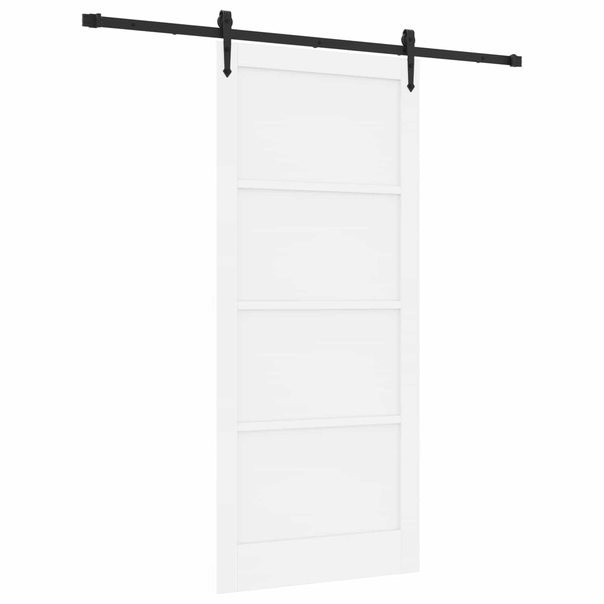 Sliding Door ORKDAL 93 x 211 cm Engineered Wood White and Black