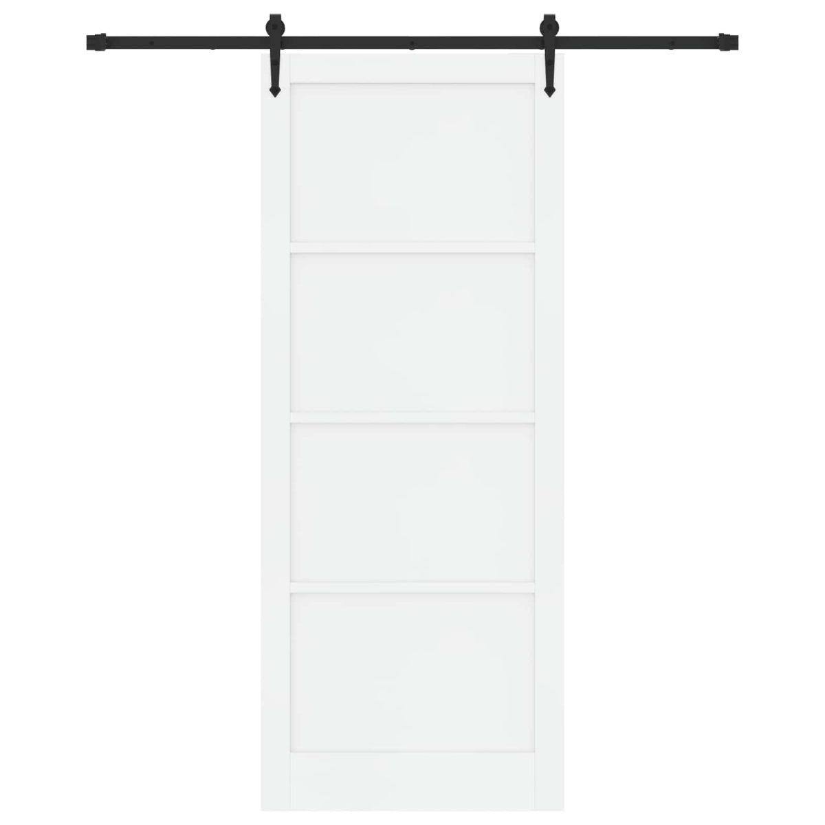 Sliding Door ORKDAL 93 x 232 cm Engineered Wood White and Black