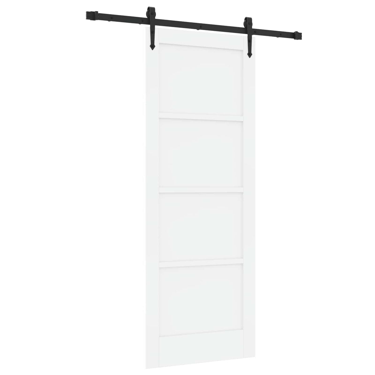 Sliding Door ORKDAL 78 x 202 cm Engineered Wood White and Black