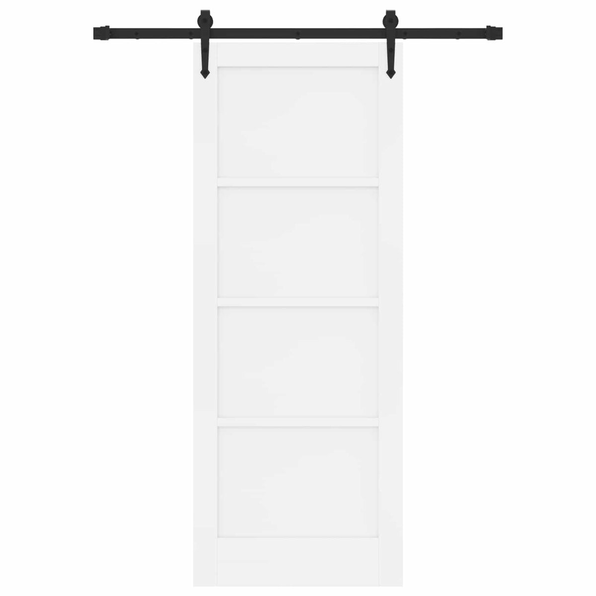 Sliding Door ORKDAL 78 x 202 cm Engineered Wood White and Black