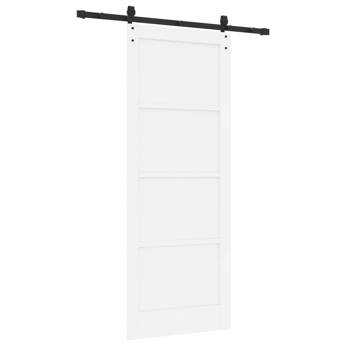 Sliding Door ORKDAL 83 x 211 cm Engineered Wood White and Black