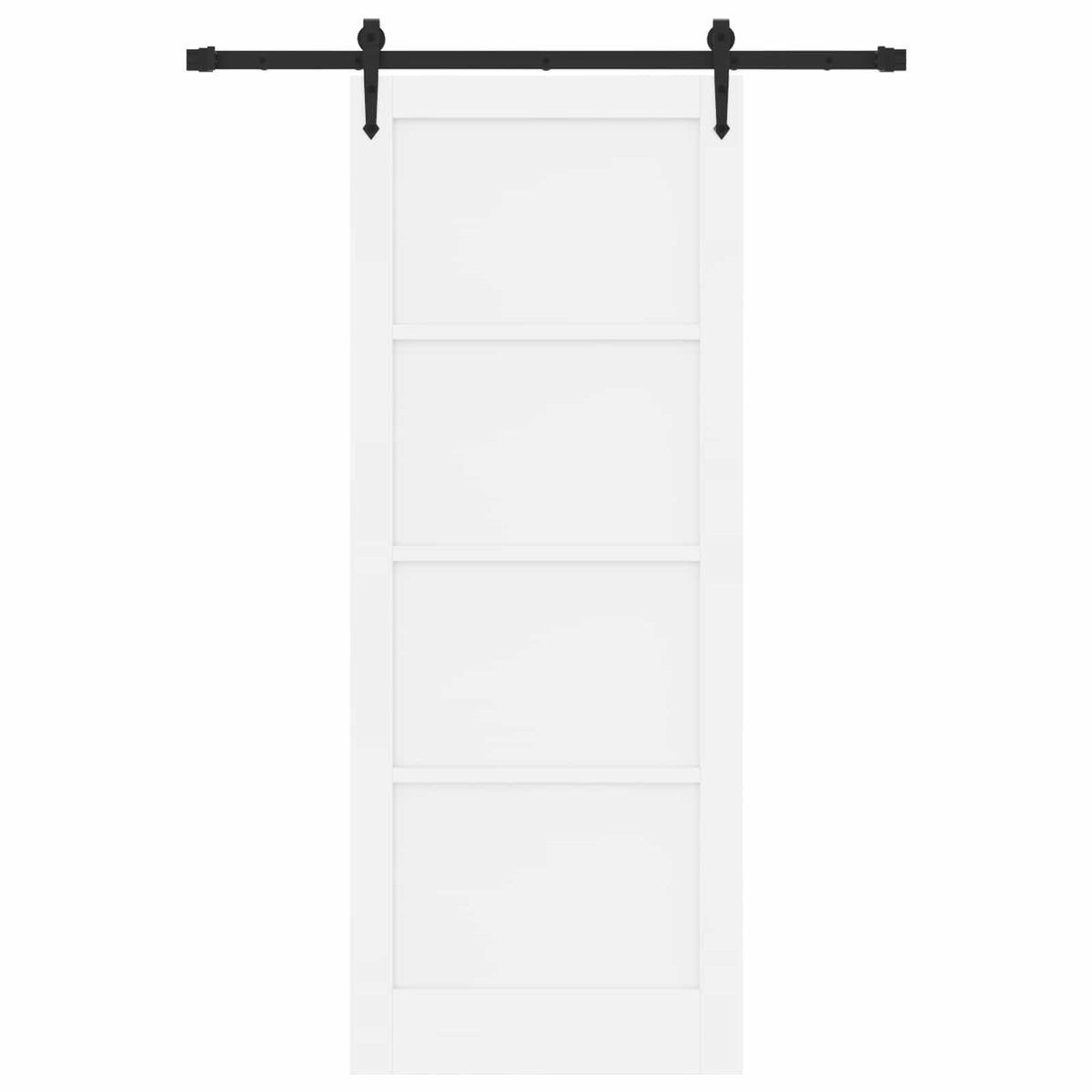 Sliding Door ORKDAL 83 x 211 cm Engineered Wood White and Black
