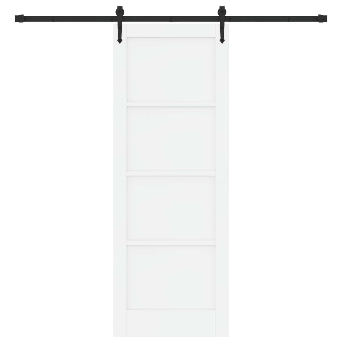 Sliding Door ORKDAL 78 x 211 cm Engineered Wood White and Black