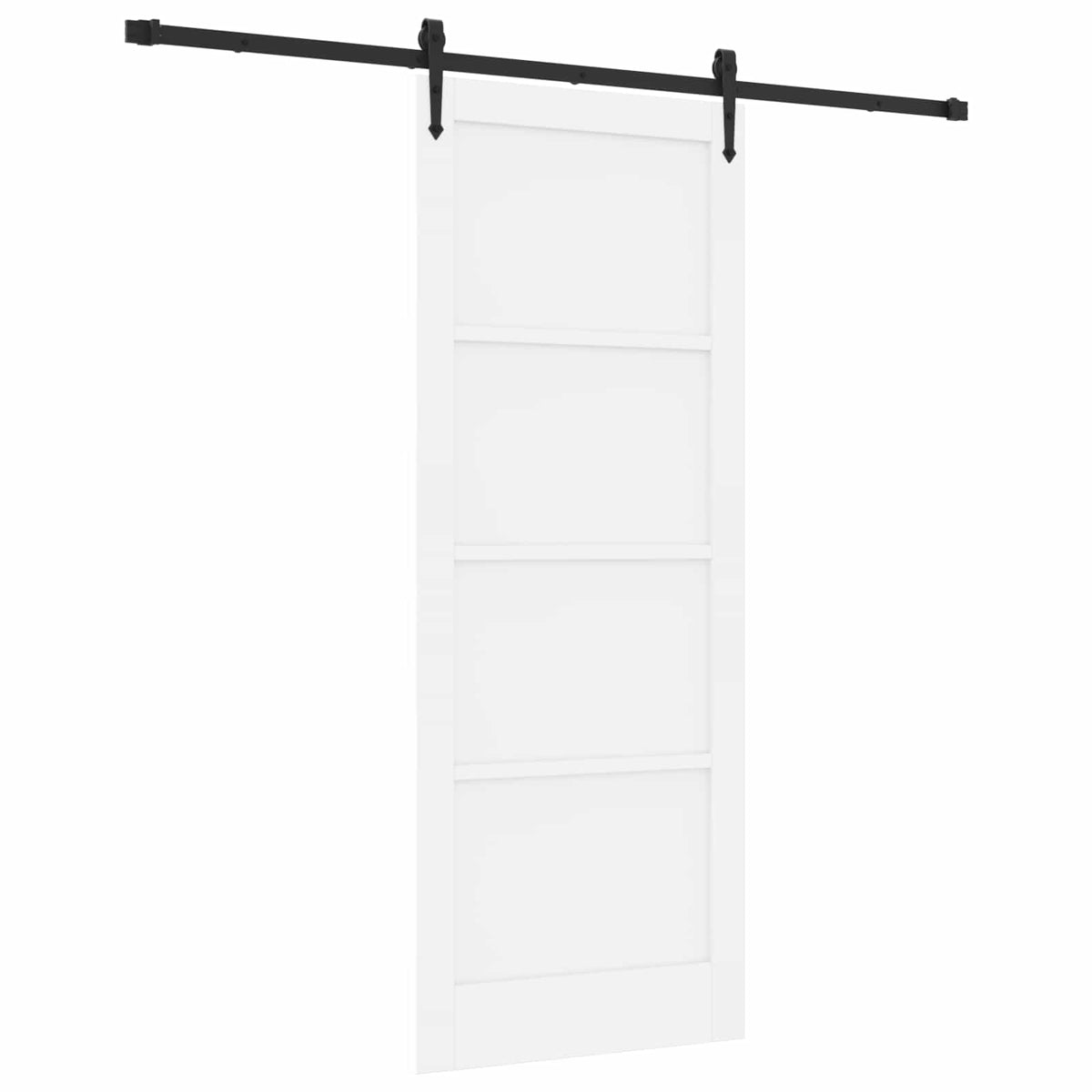 Sliding Door ORKDAL 83 x 211 cm Engineered Wood White and Black