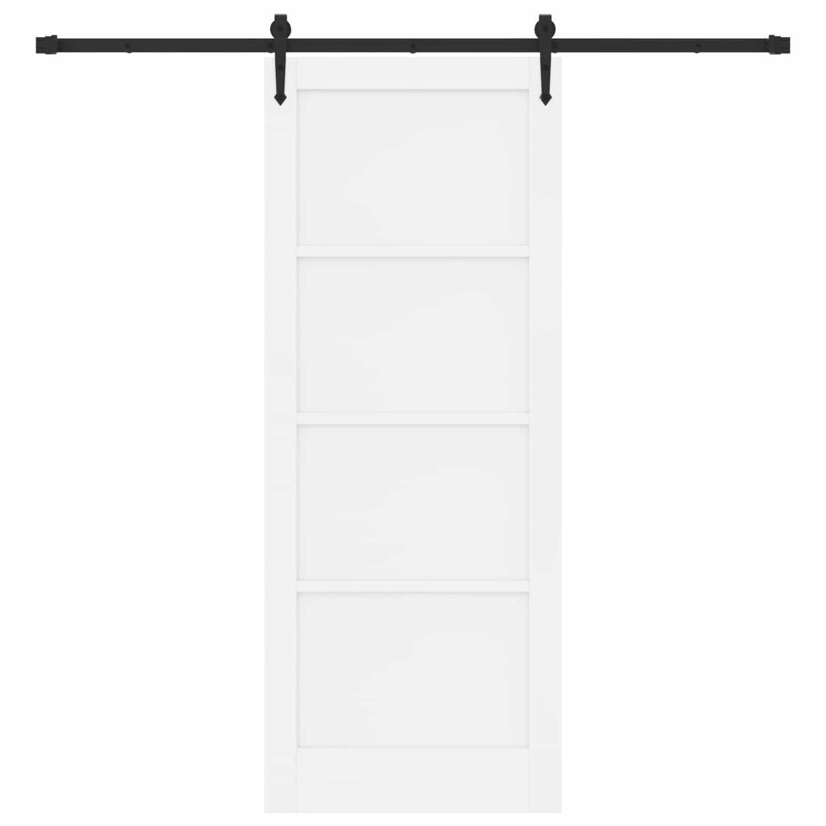 Sliding Door ORKDAL 83 x 211 cm Engineered Wood White and Black