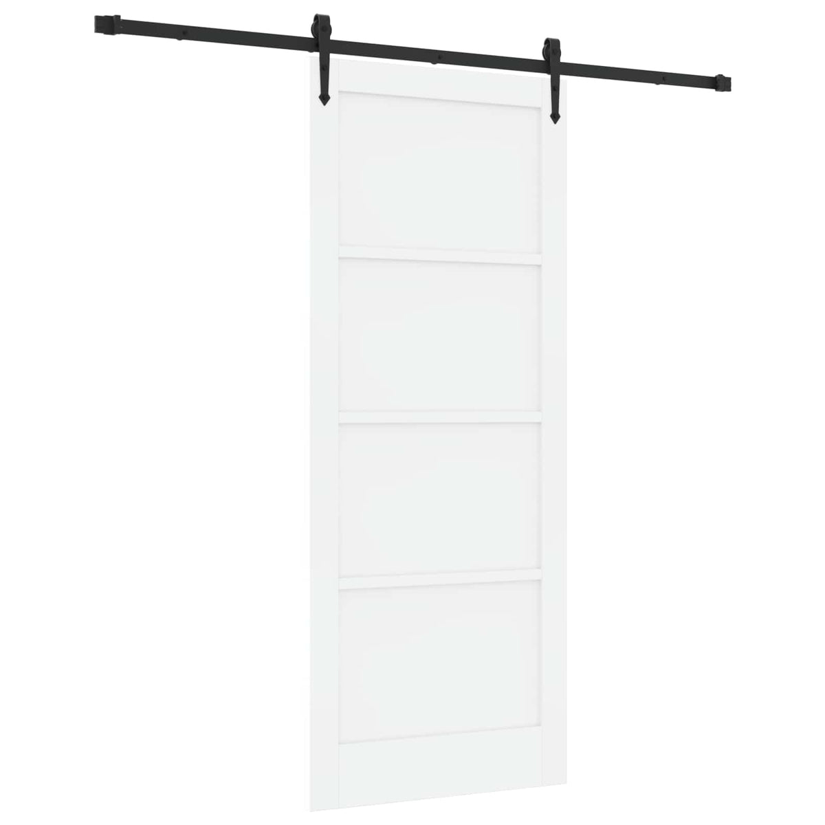 Sliding Door ORKDAL 86 x 211 cm Engineered Wood White and Black