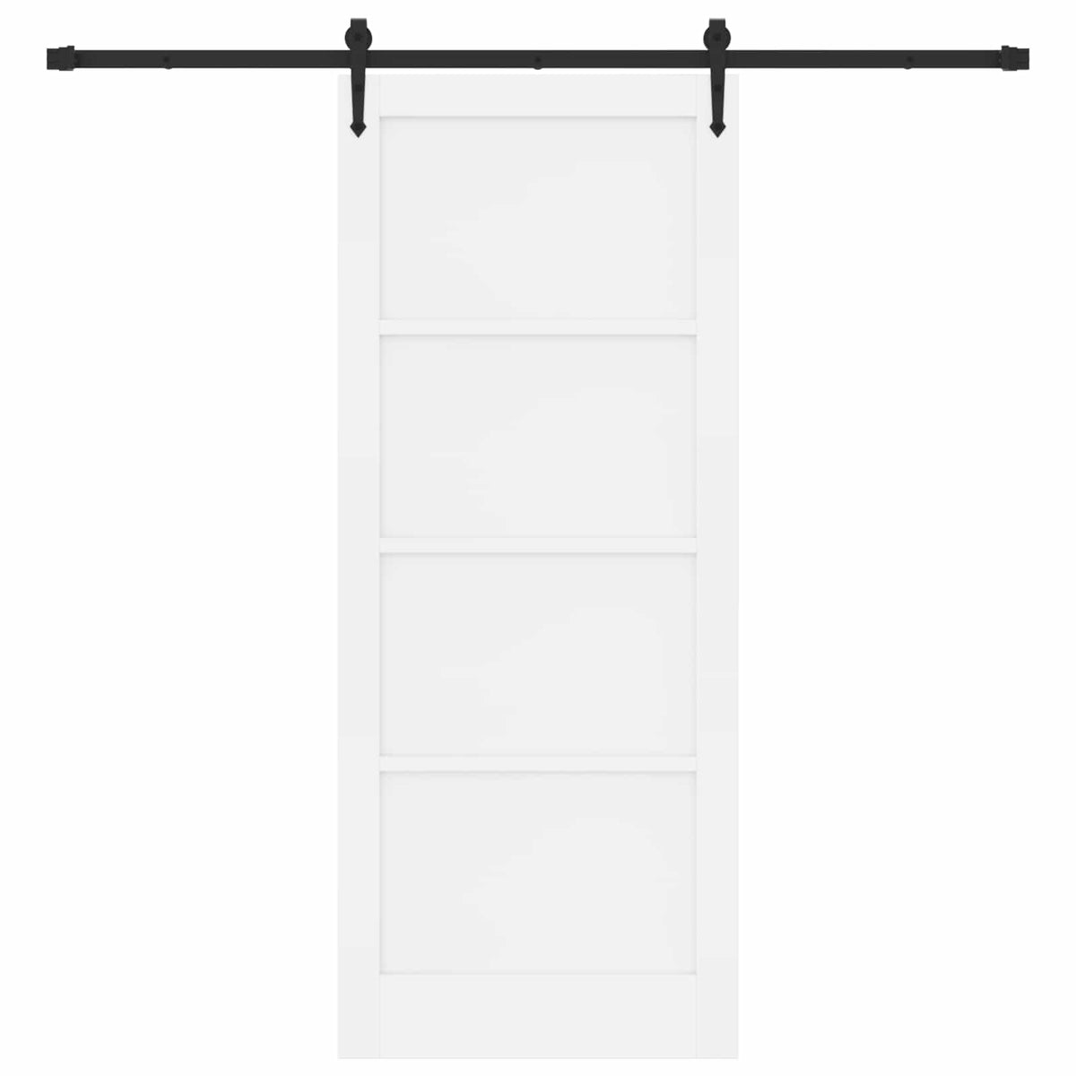 Sliding Door ORKDAL 86 x 211 cm Engineered Wood White and Black