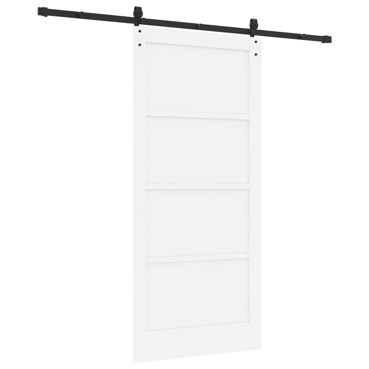 Sliding Door ORKDAL 93 x 202 cm Engineered Wood White and Black