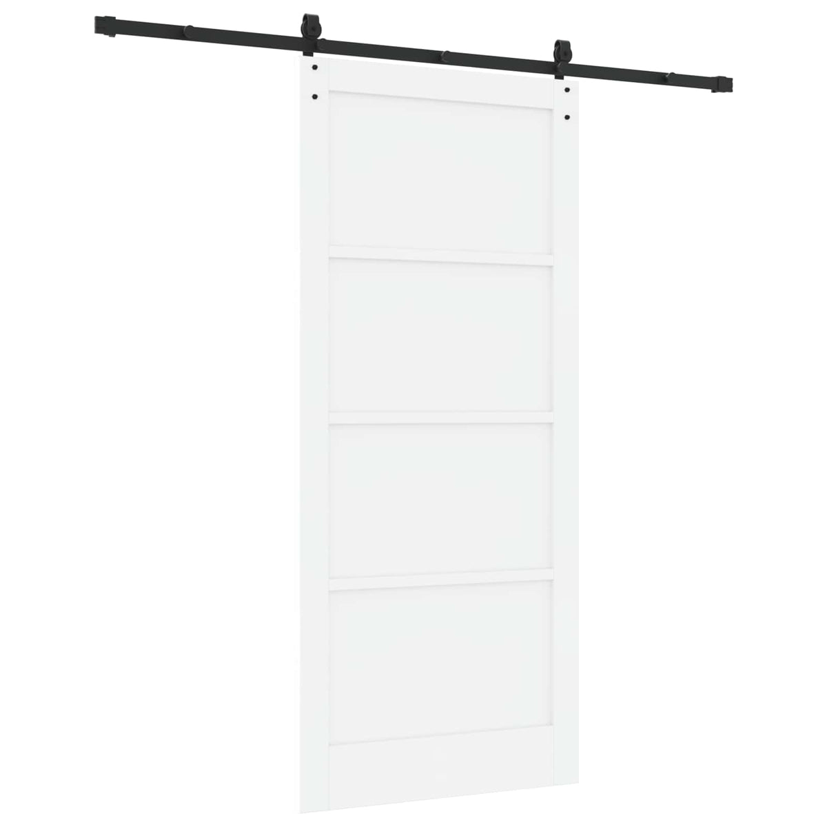 Sliding Door ORKDAL 93 x 211 cm Engineered Wood White and Black