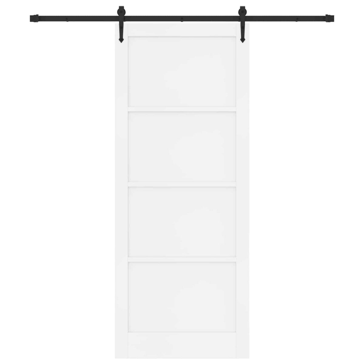 Sliding Door ORKDAL 93 x 232 cm Engineered Wood White and Black