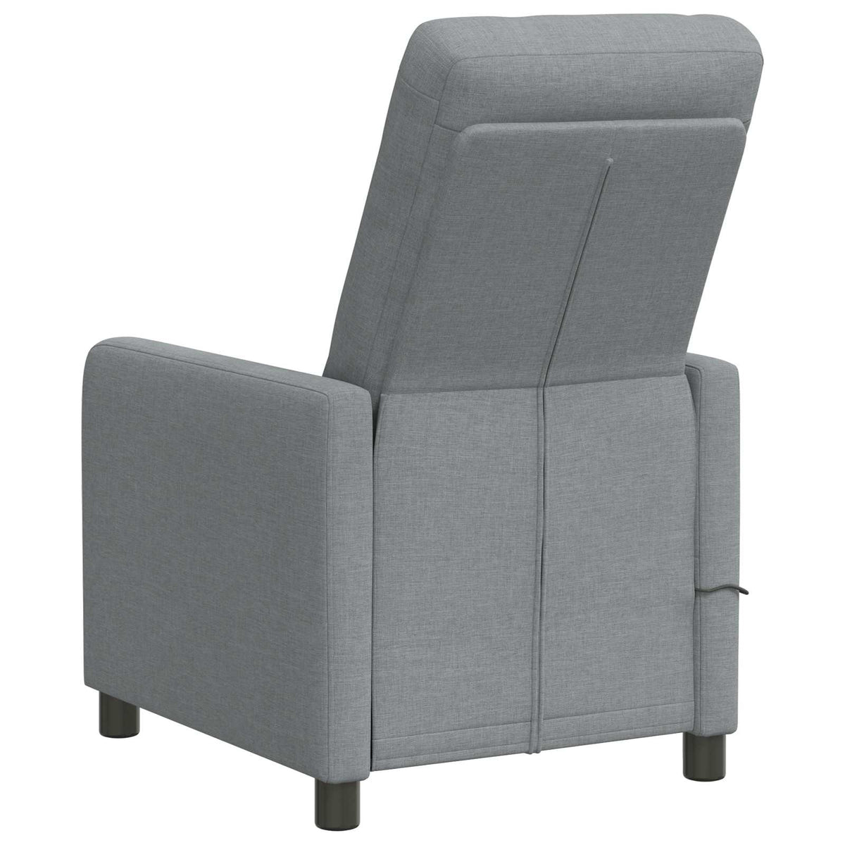 Recliner Massage Chair Light Grey 65 x 93 x 102 cm Fabric