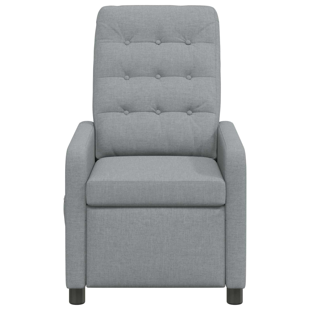 Recliner Massage Chair Light Grey 65 x 93 x 102 cm Fabric