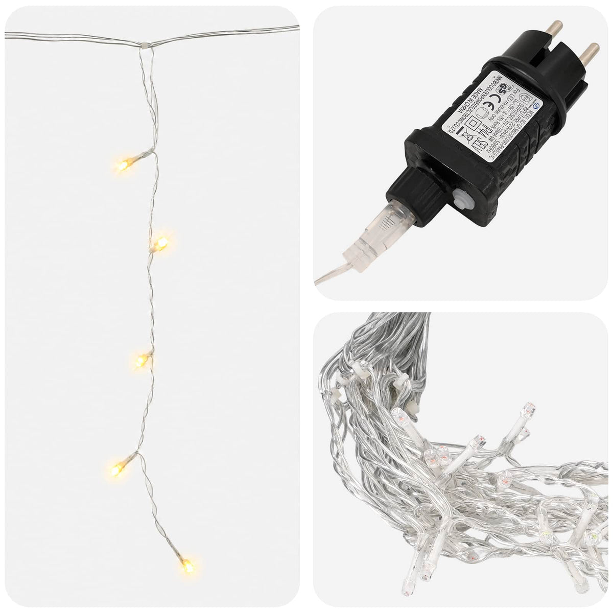 Curtain Lights 798 LEDs Warm White 2000 x 72 cm