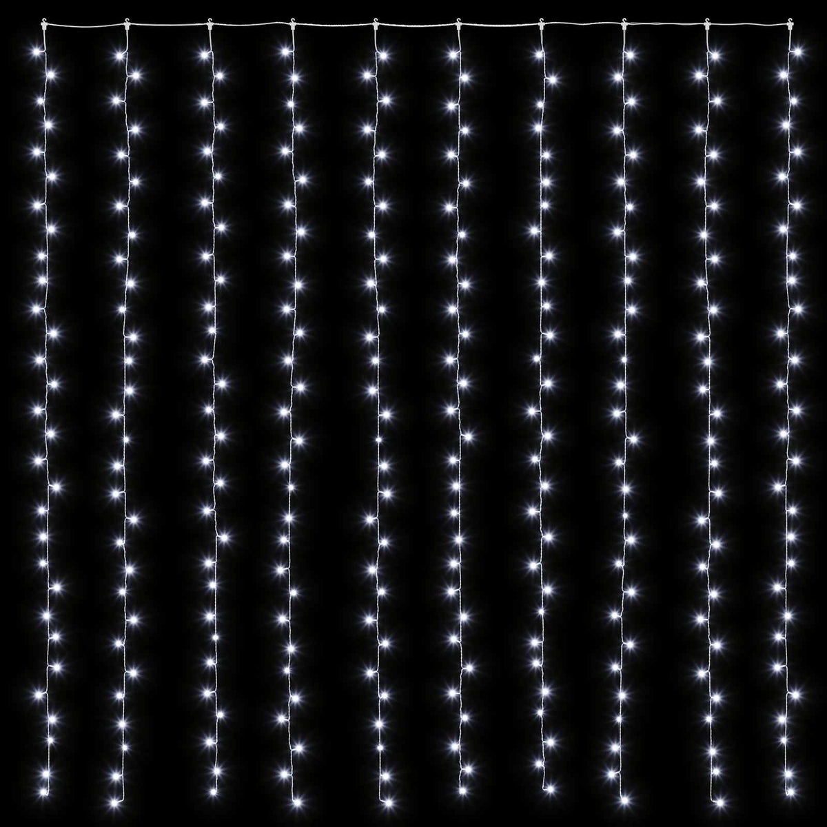 Curtain Lights 300 LEDs Cold White 300 x 300 cm