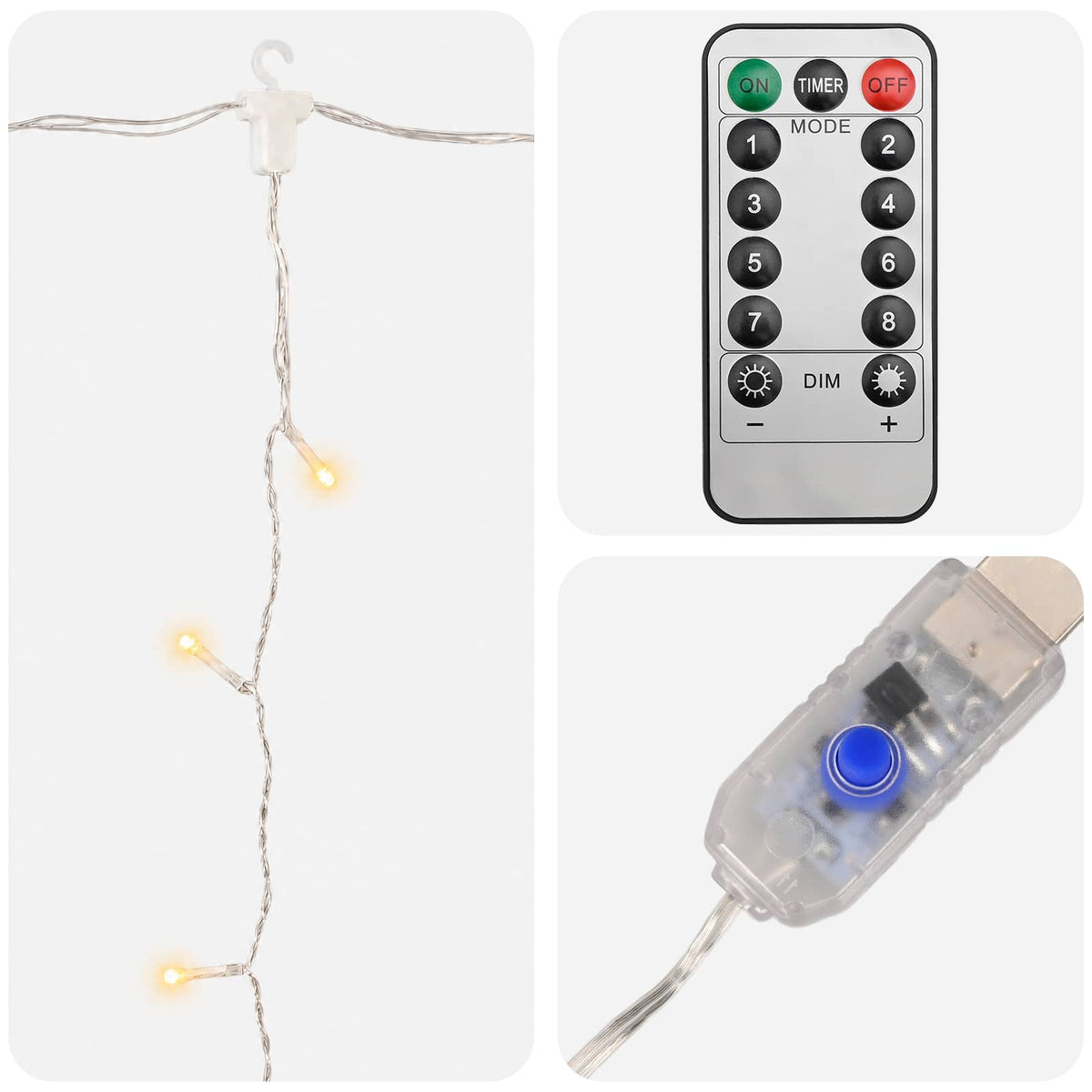 Curtain Lights 200 LEDs Warm White 300 x 200 cm