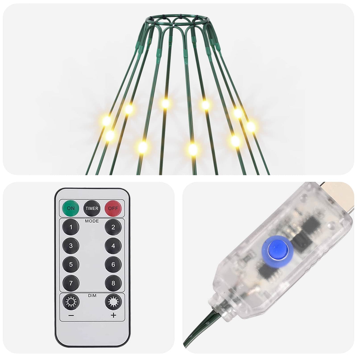 Christmas Tree Lights 210 LEDs Warm White 210 cm