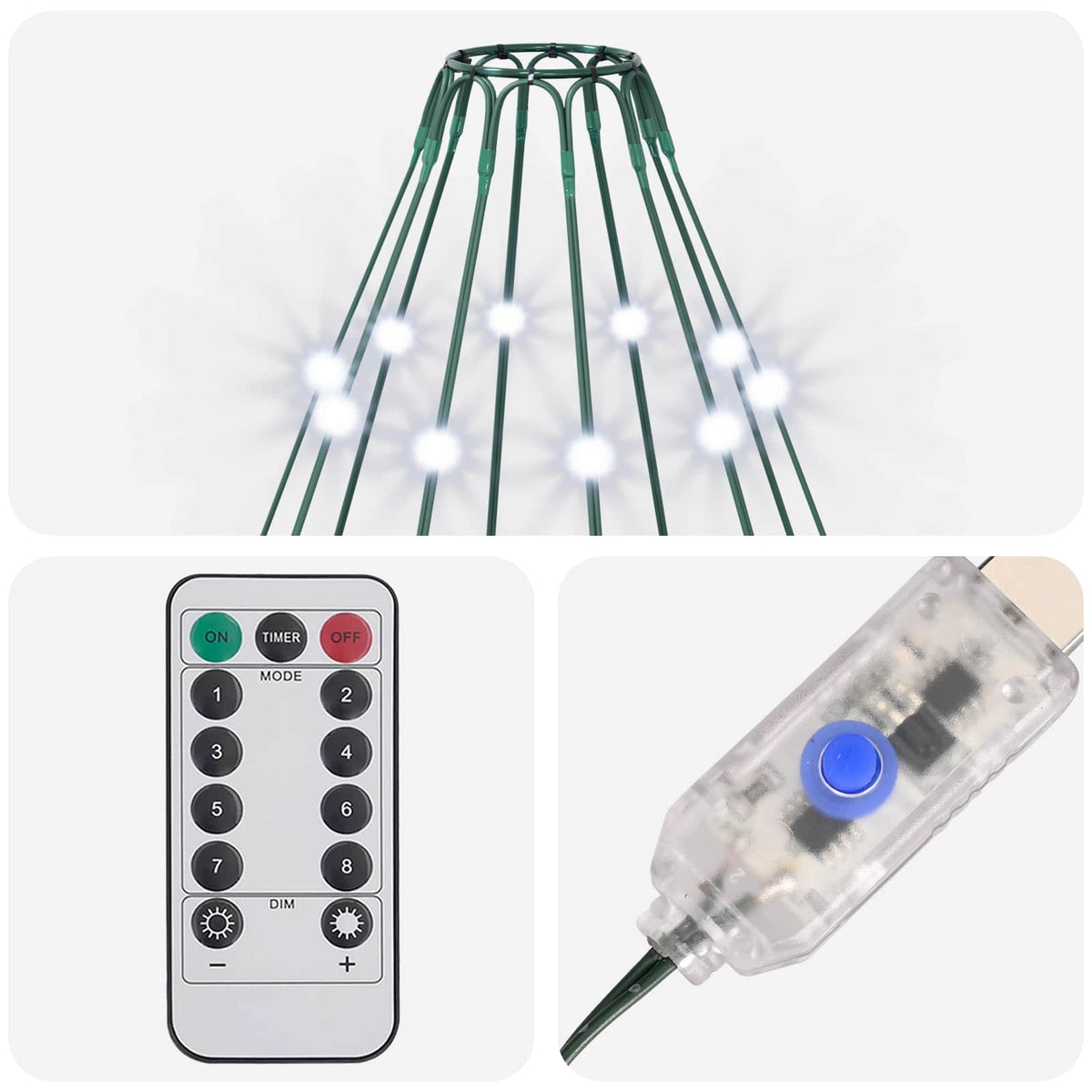 Christmas Tree Lights 210 LEDs Cold White 210 cm