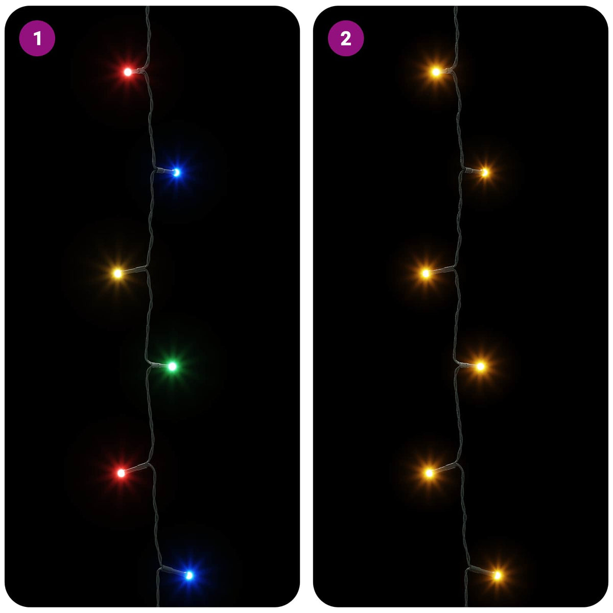 Dual Colour Mode Christmas Lights 300 LEDs Multicolour 30 m