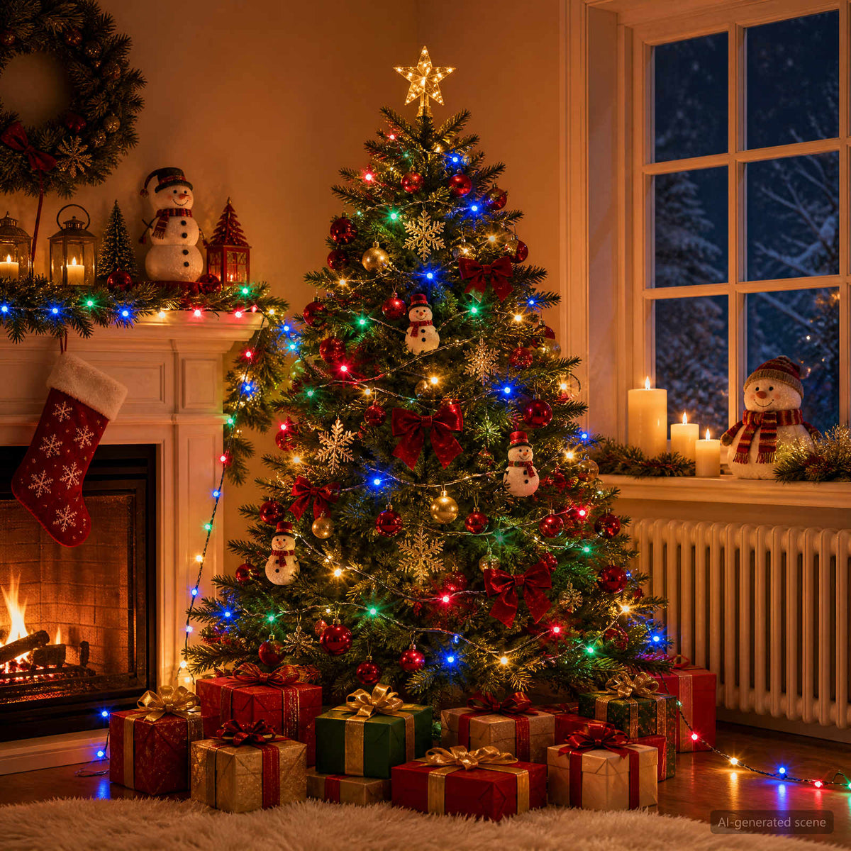 Dual Colour Mode Christmas Lights 2000 LEDs Multicolour 200 m