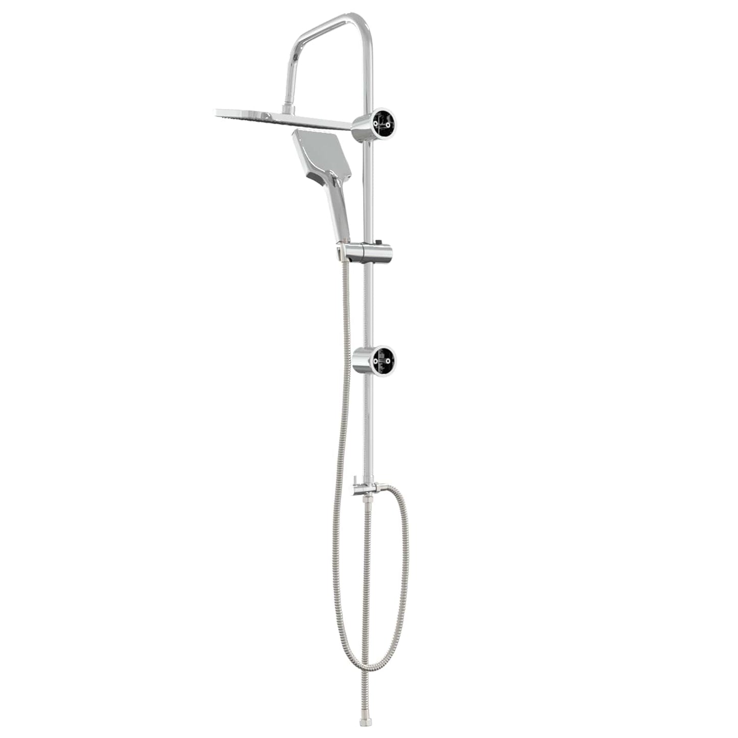 Shower System with Shower Head Chrome Stainless Steel