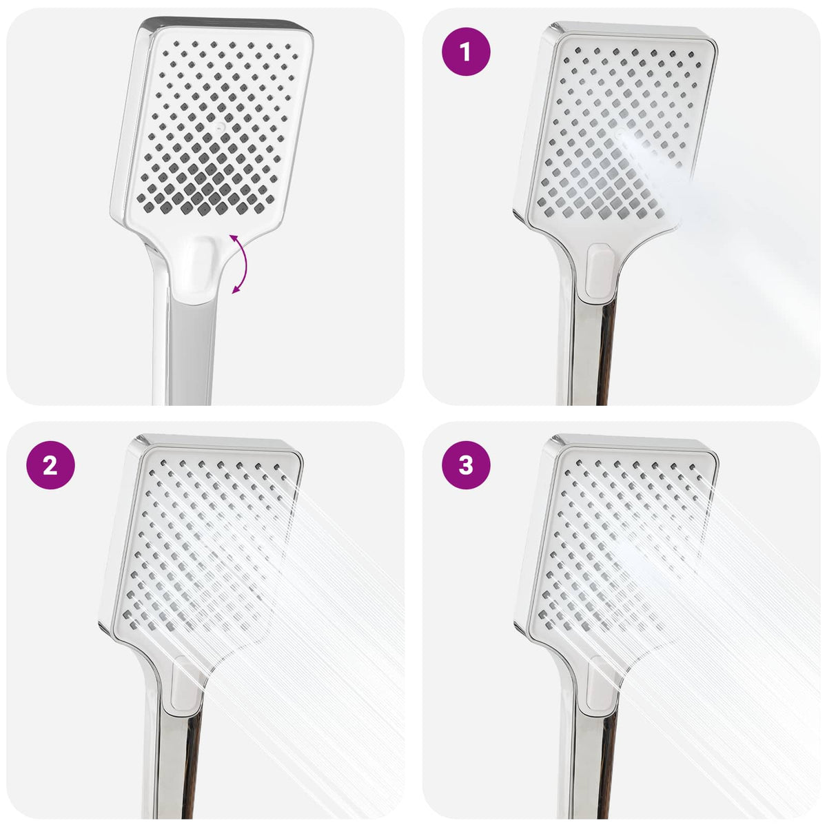 Shower System with Shower Head Chrome Stainless Steel