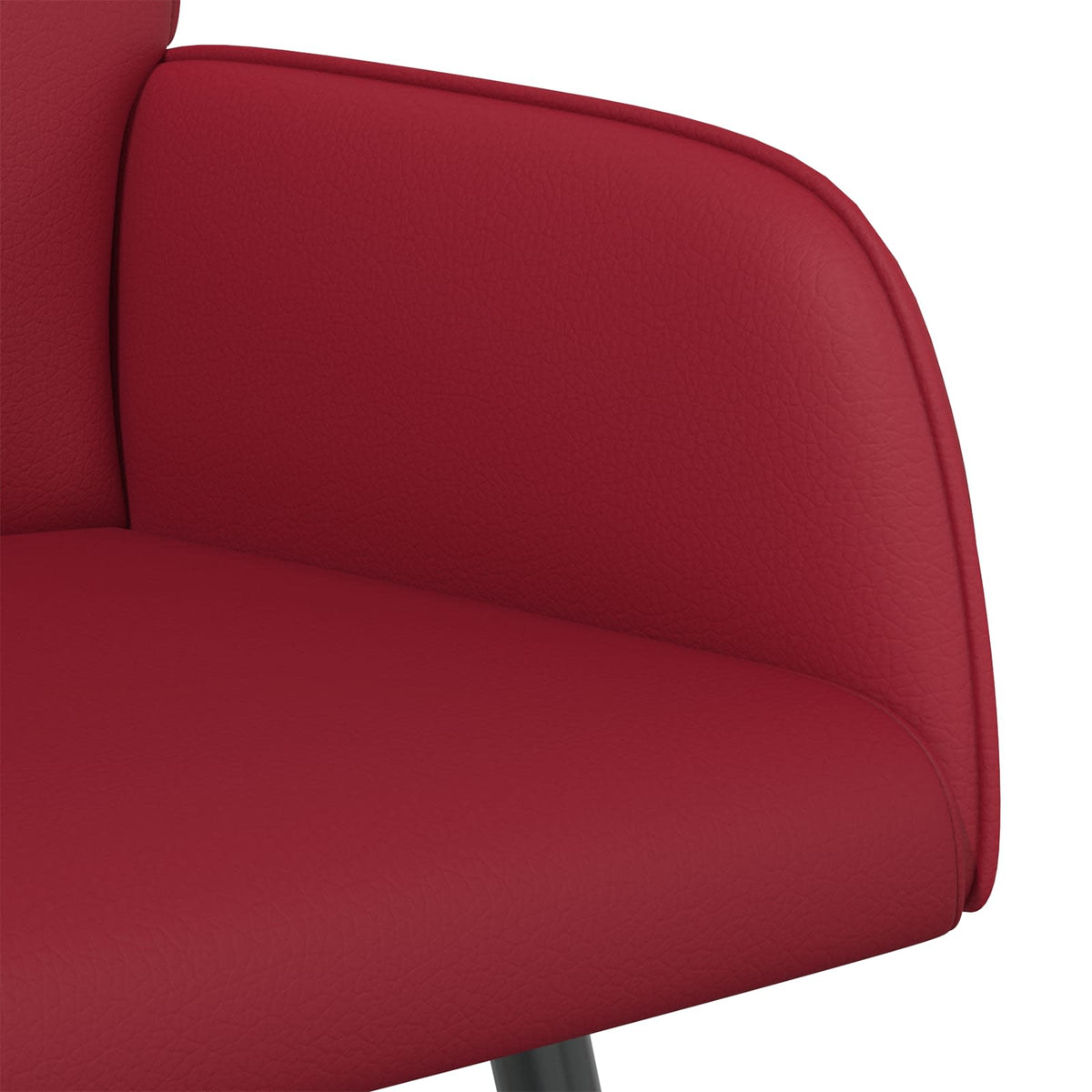 2 Seater Sofa with Metal Legs 2-Seater Wine Red Faux Leather