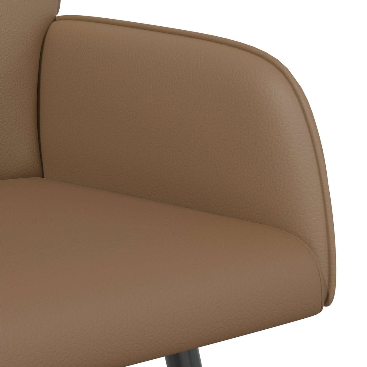 2 Seater Sofa with Metal Legs 2-Seater Cappuccino Faux Leather
