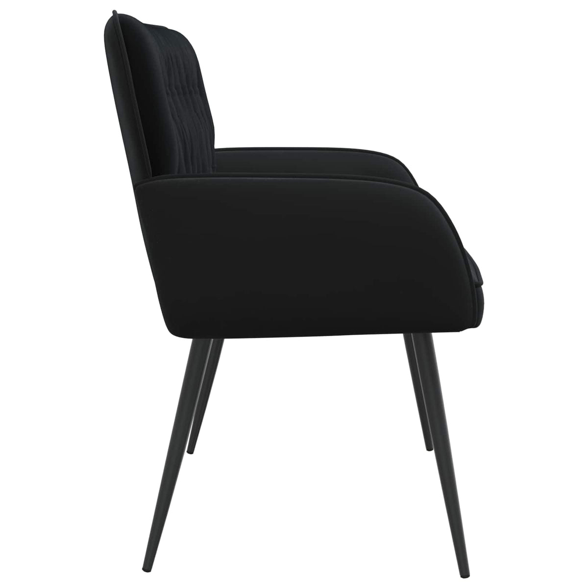 2 Seater Sofa with Metal Legs 2-Seater Black Velvet