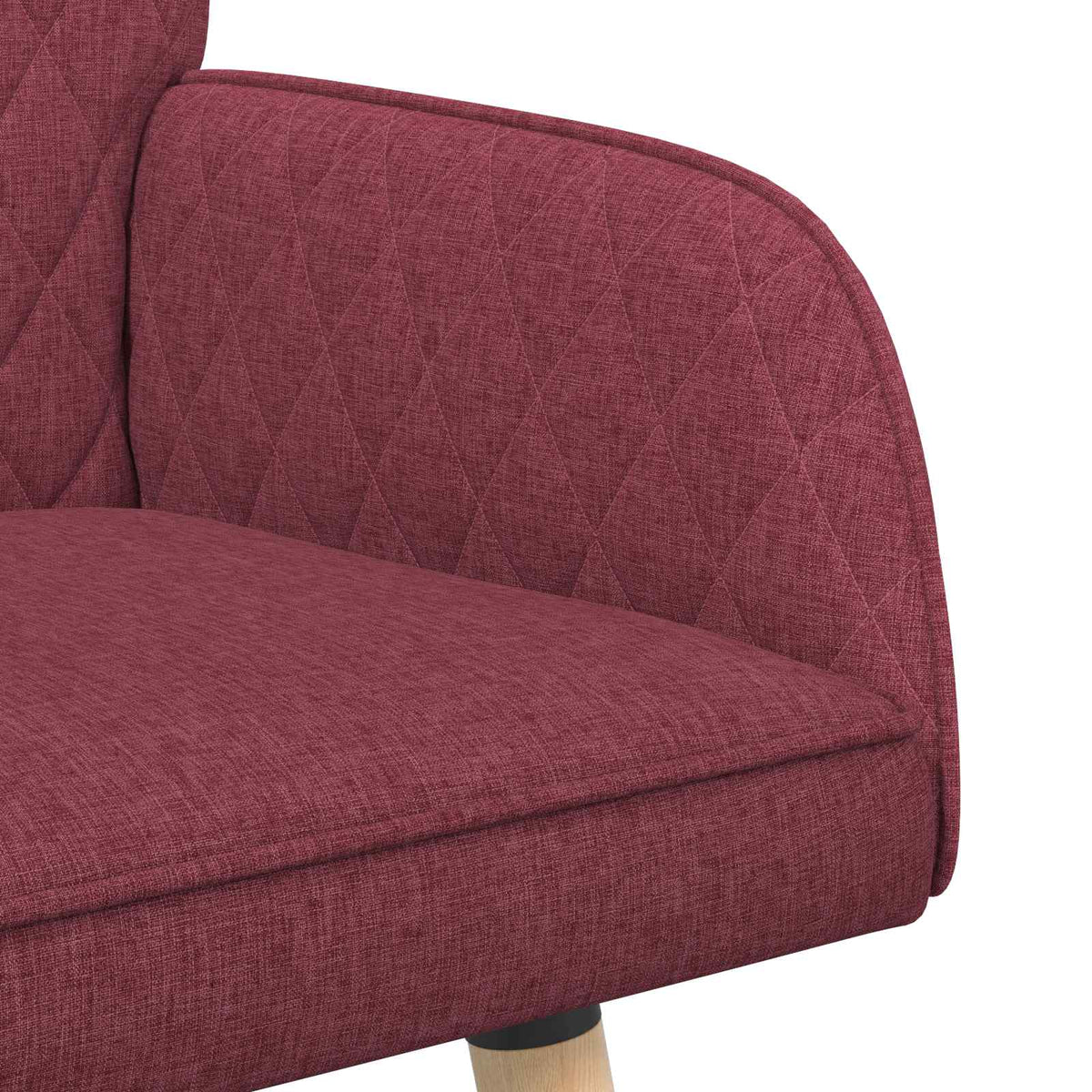 2 Seater Sofa with Solid Wood Legs 2-Seater Wine Red