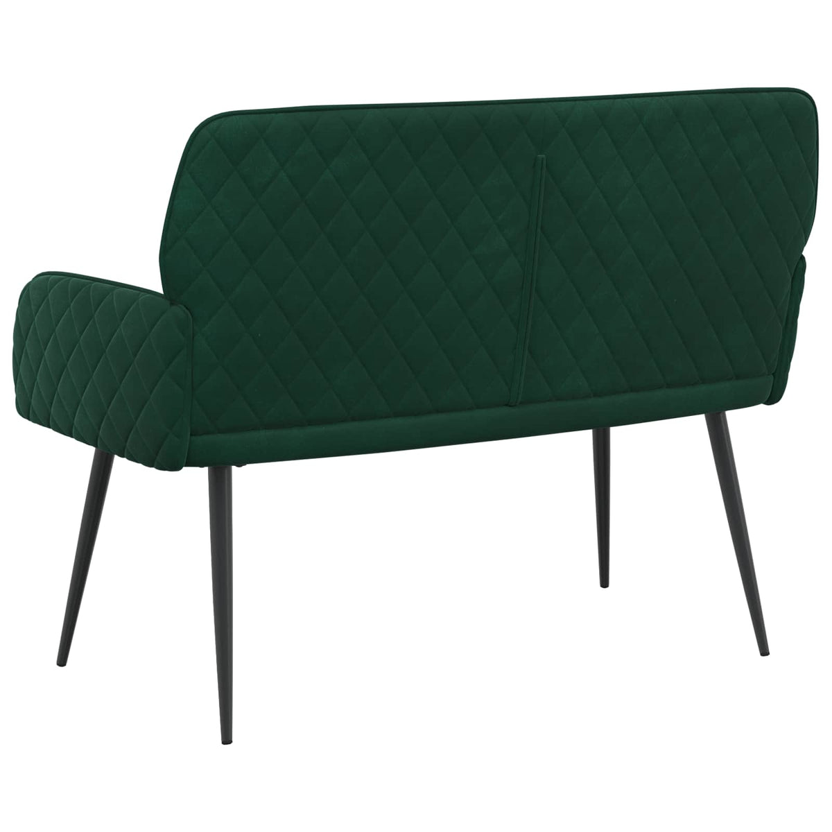 2 Seater Sofa with Metal Legs 2-Seater Dark Green Velvet