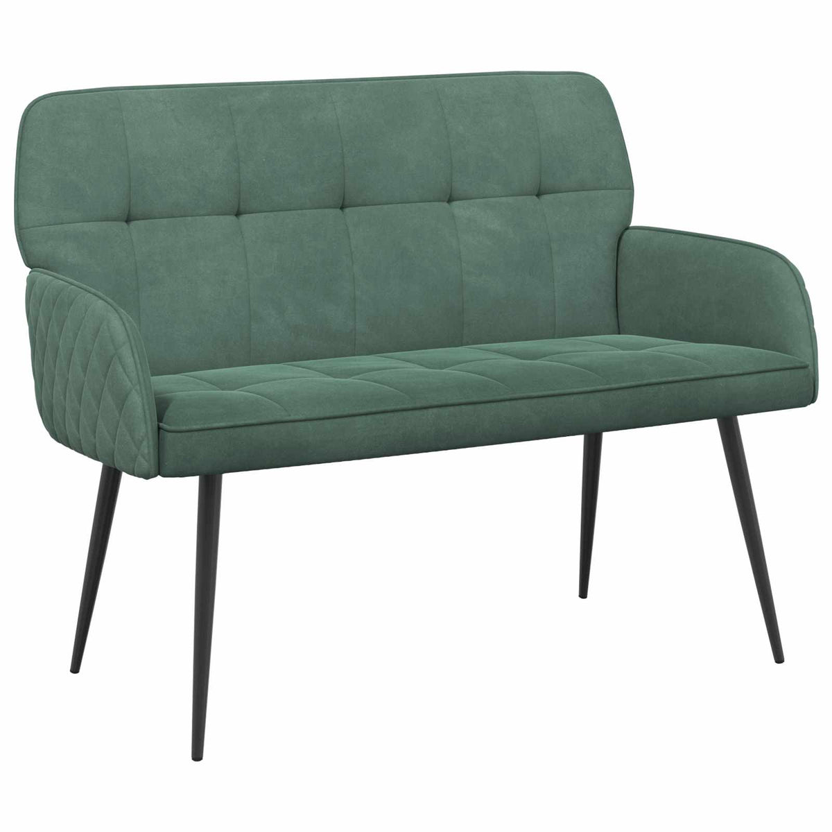 2 Seater Sofa with Metal Legs 2-Seater Sea Green Velvet
