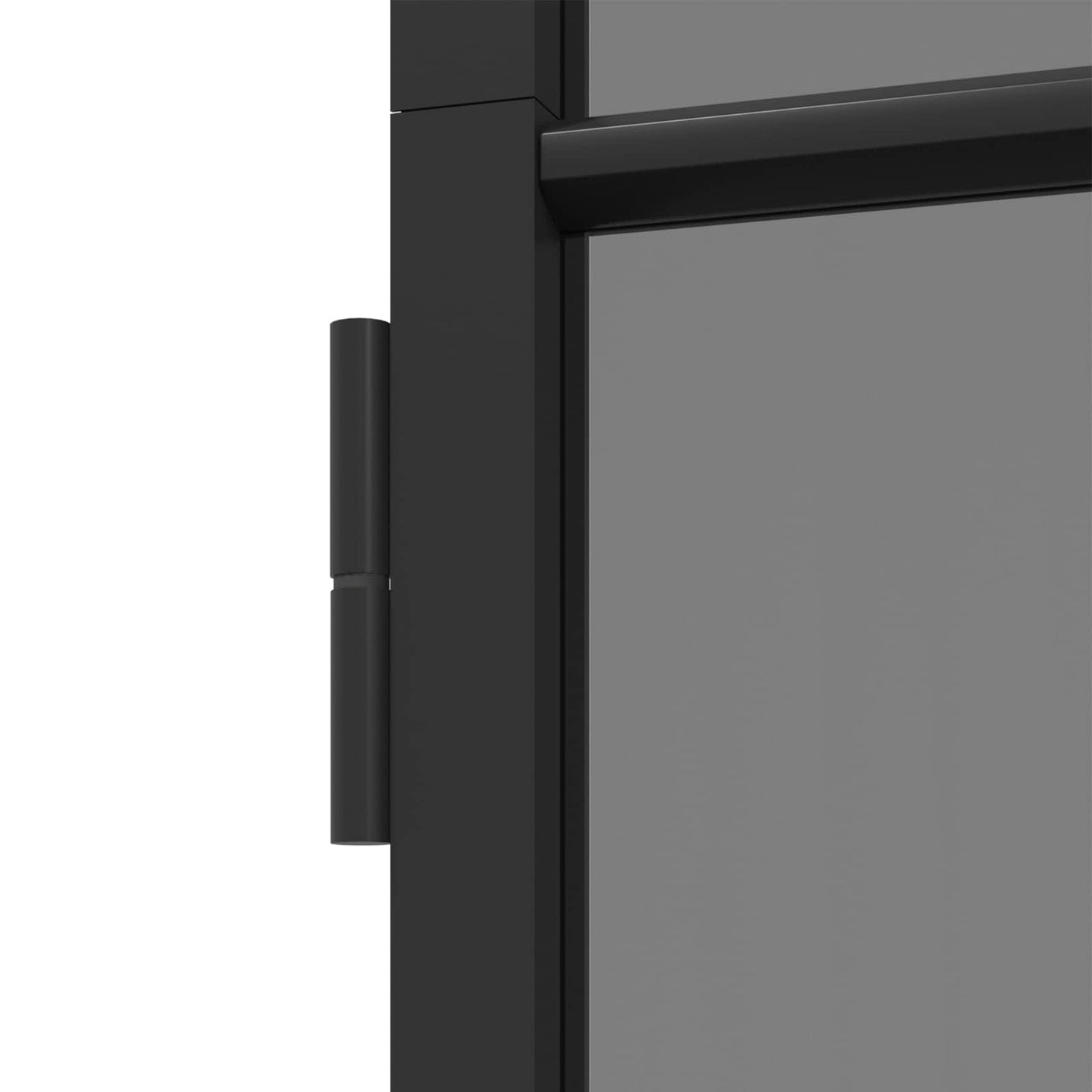 Interior Door 83 x 201.5 cm Tempered Glass and Aluminium