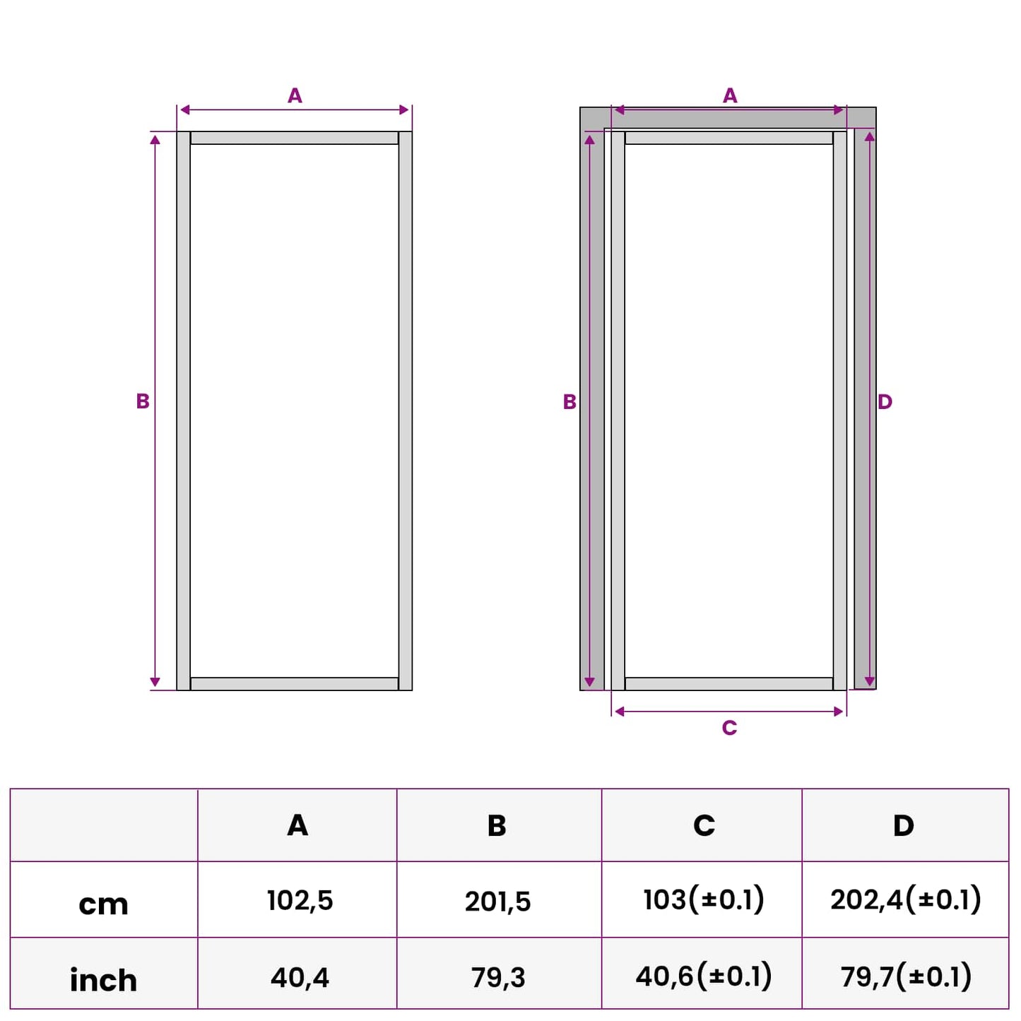 Interior Door 102.5 x 201.5 cm Tempered Glass and Aluminium