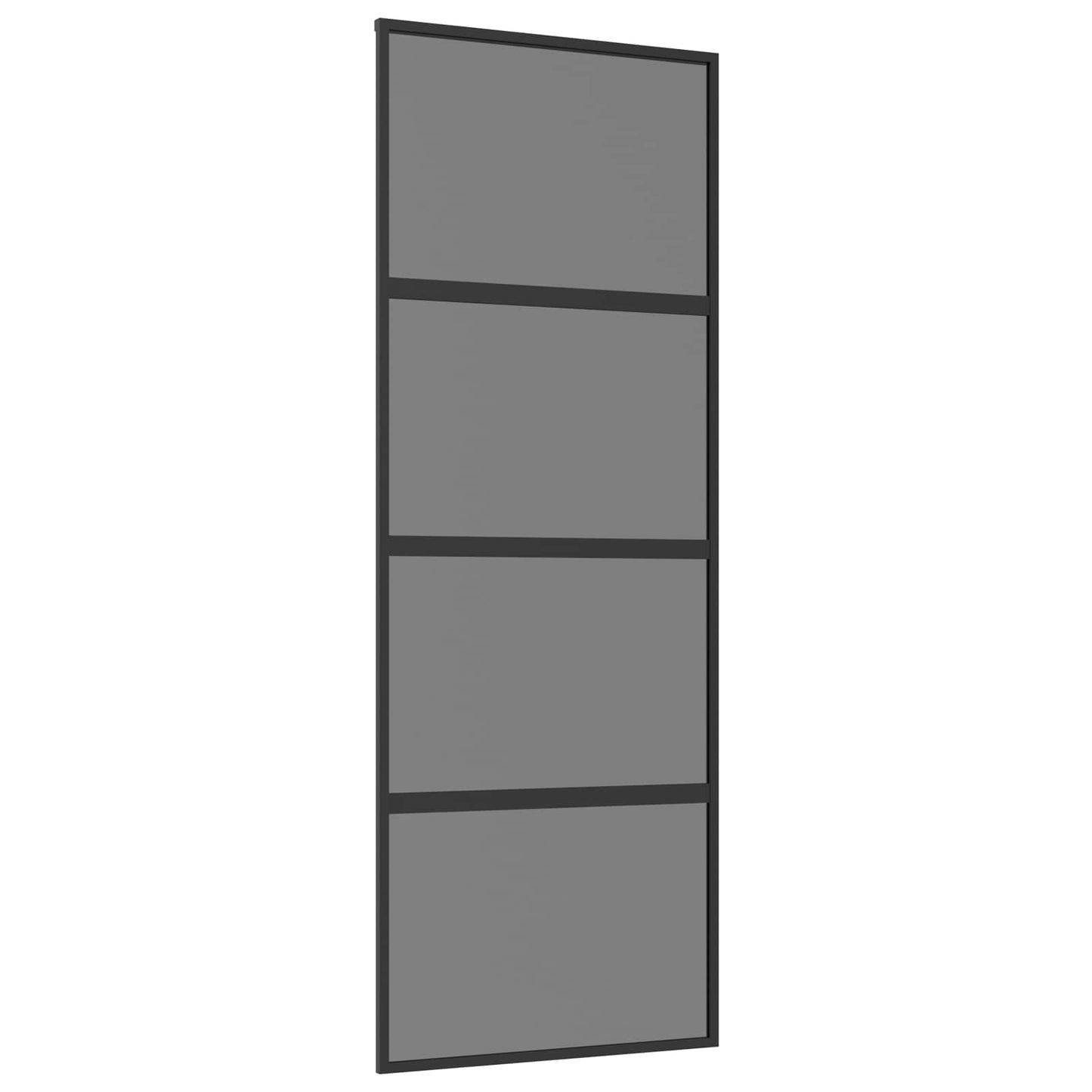 Sliding Door 76 x 205 cm Tempered Glass and Aluminium