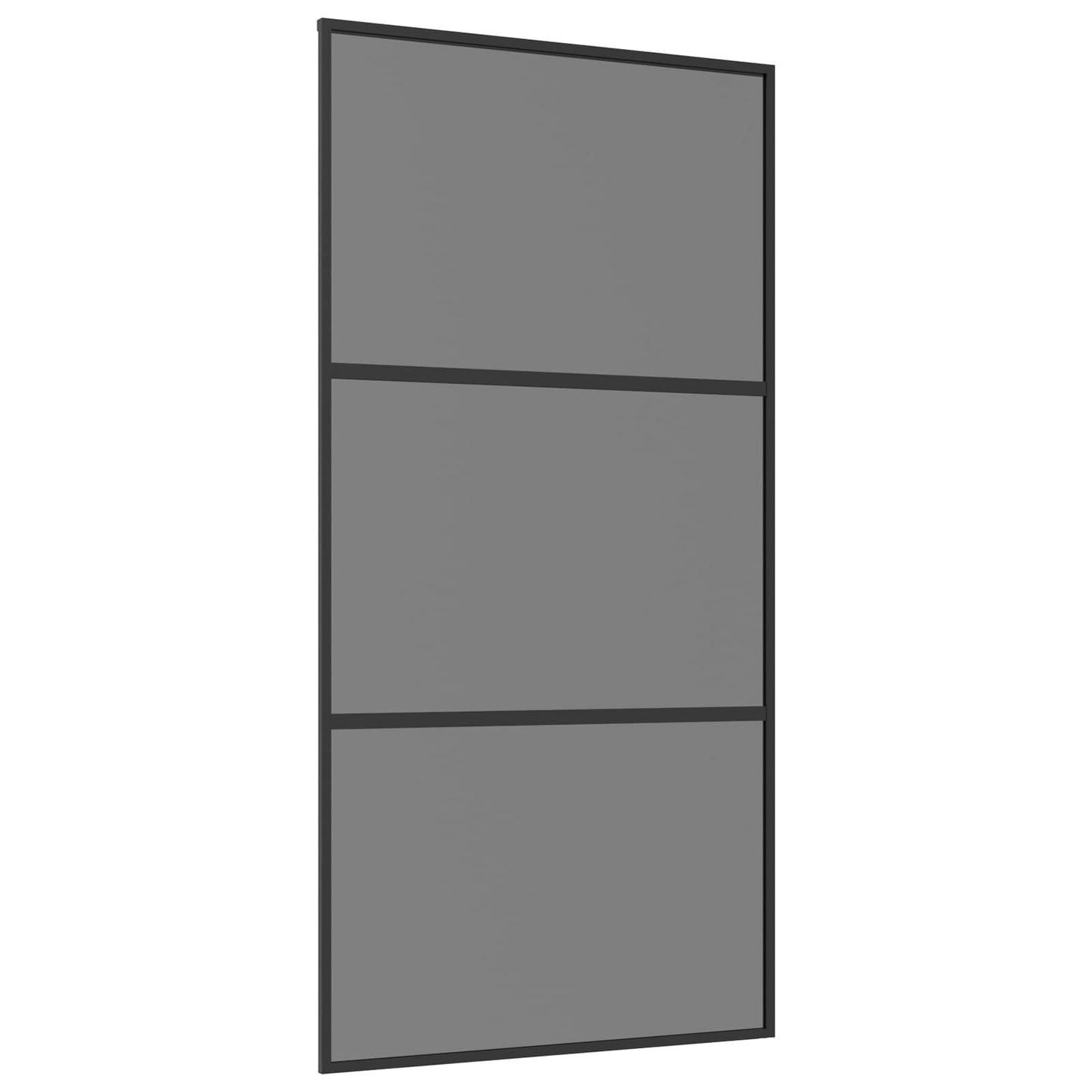 Sliding Door 102 x 205 cm Tempered Glass and Aluminium