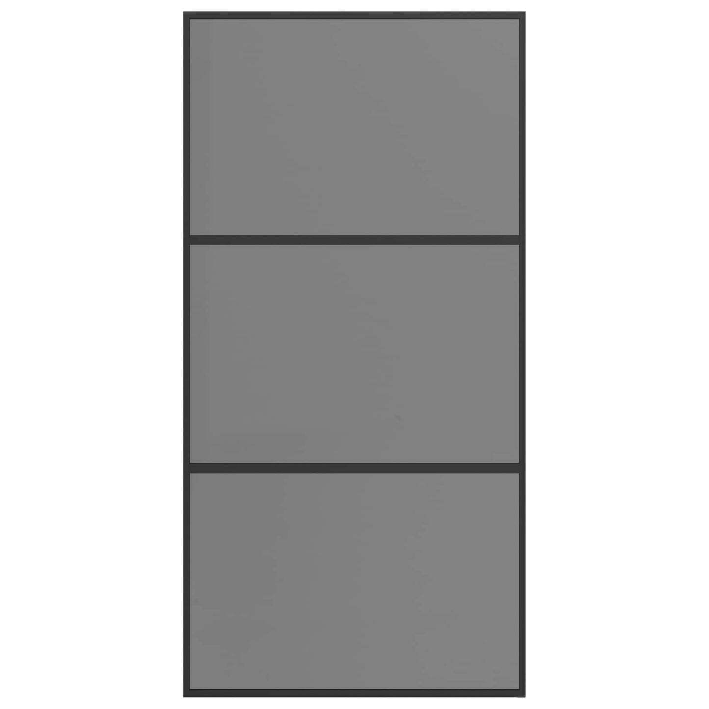 Sliding Door 102 x 205 cm Tempered Glass and Aluminium