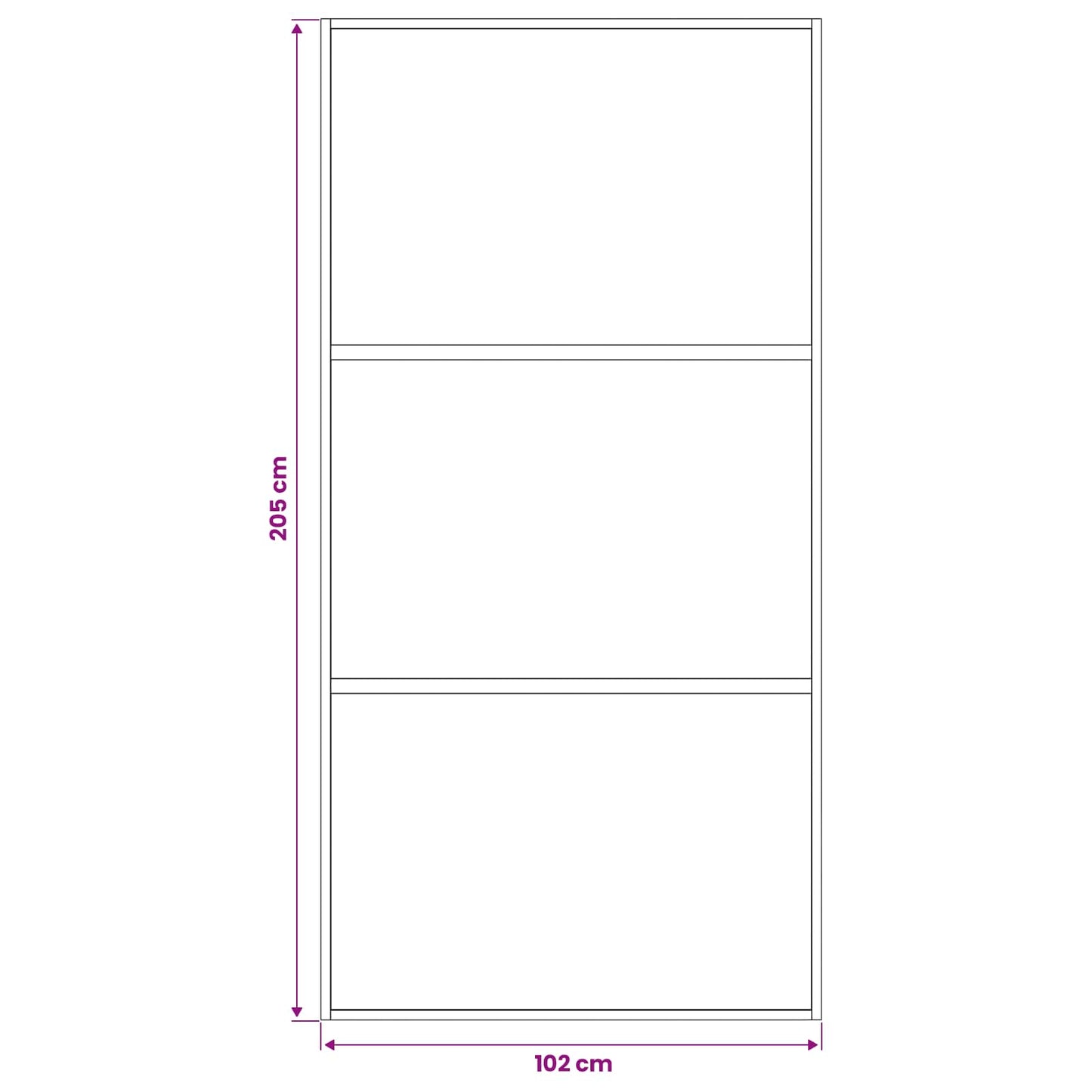 Sliding Door 102 x 205 cm Tempered Glass and Aluminium