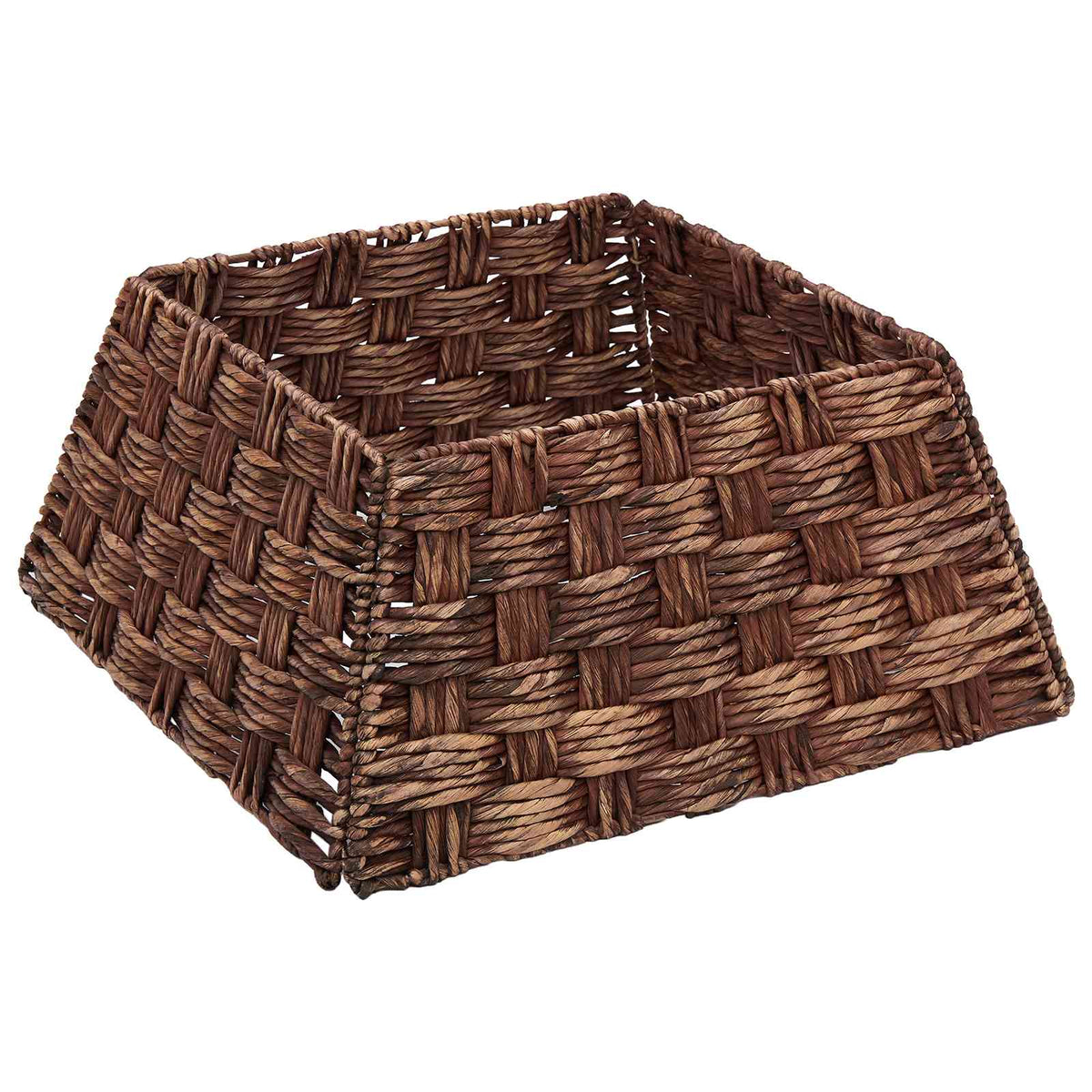 Christmas Tree Collar Square Brown Wash 50 x 50 x 25 cm