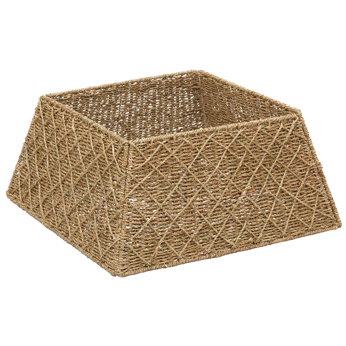 Christmas Tree Collar Square Natural 50 x 50 x 25 cm Seagrass