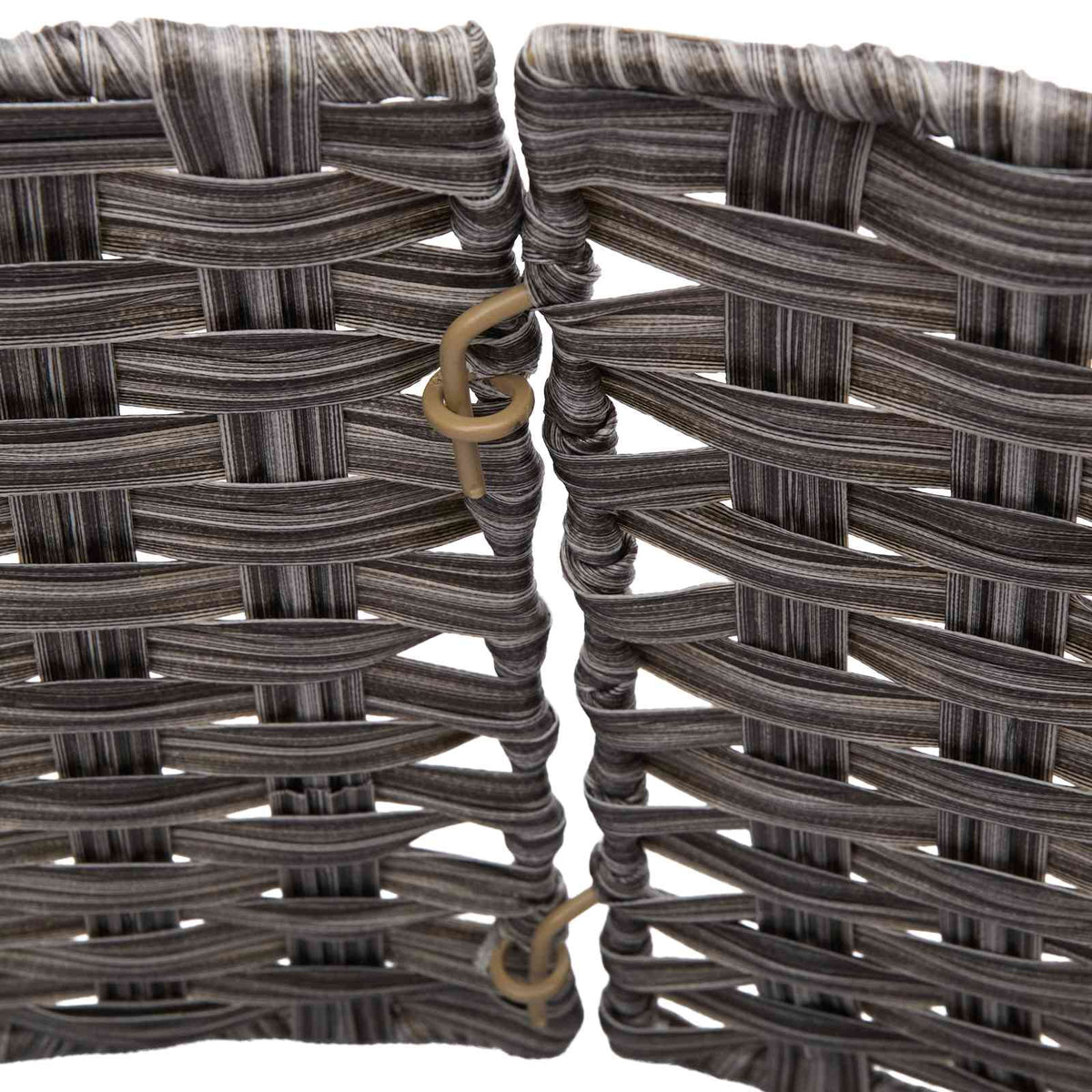 Christmas Tree Collar Round Grey Dia. 90 x 28 cm Poly Rattan