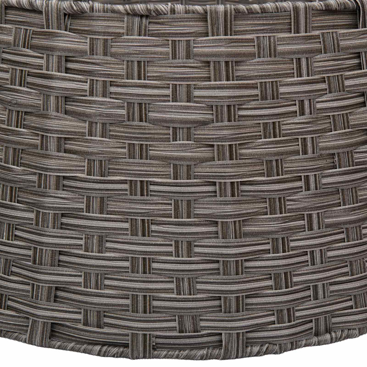 Christmas Tree Collar Round Grey Dia. 105 x 28 cm Poly Rattan